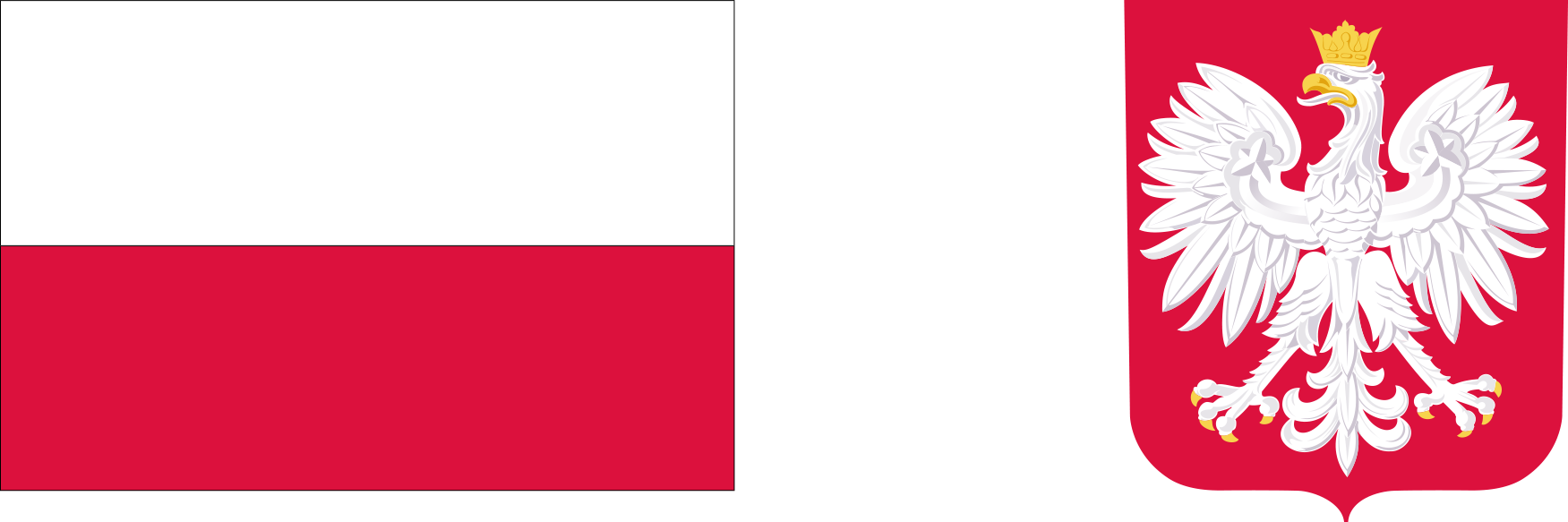 Barwy Rzeczypospolitej Polskiej oraz wizerunek godła Rzeczypospolitej Polskiej